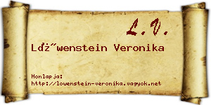 Löwenstein Veronika névjegykártya